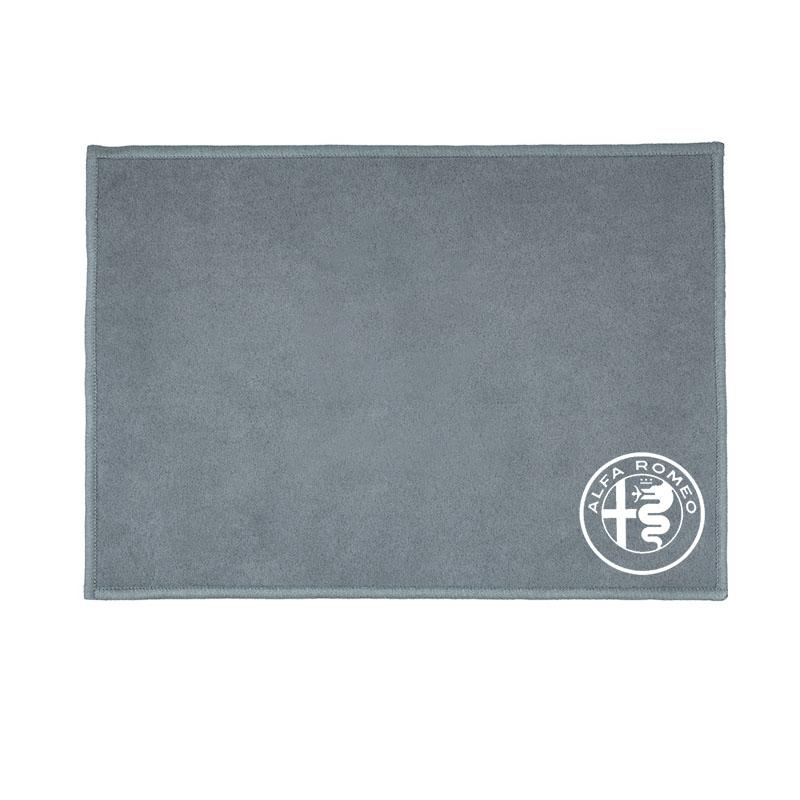 SASB6 Car Emblem Suede Towel Microfiber Uptake Cleaning Rag Cloth For Alfa Romeo 4C 159 Spider Giulia Giulietta 156 Tonale Mito 147 8C