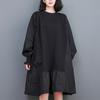 Long Sleeve Plus Size Vintage New In Dresses for Women Casual Loose Midi Spring Autumn Dress