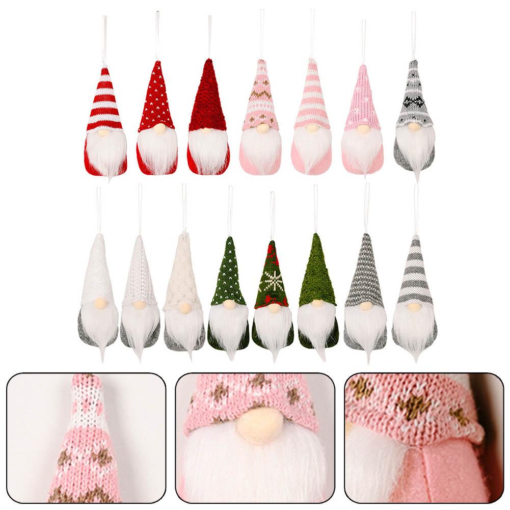 Новогодняя елка с подвесными гномами и плюшевыми украшениями с куклами Санта-Клауса (Набор из 3 шт.)