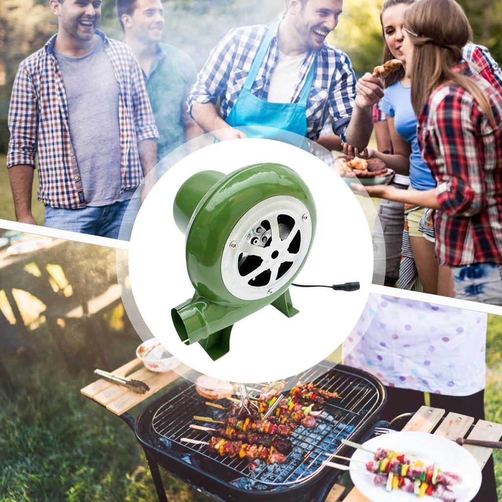 12V Electric Blower Fan BBQ Fan 100v 240v Suitable for Barbecue Mini Blacksmith Forges Blower with Speed Adapter 30W/40W/60W/80W