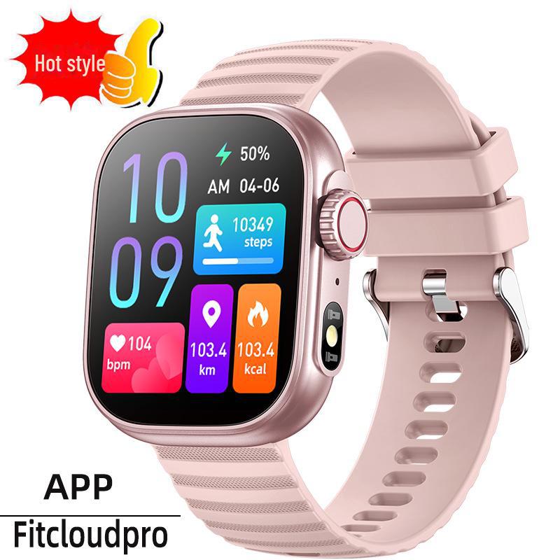 Temu Смарт-часы ZW60: Пульсометр, монитор здоровья, Bluetooth-вызов, круглый экран, женский фитнес-браслет