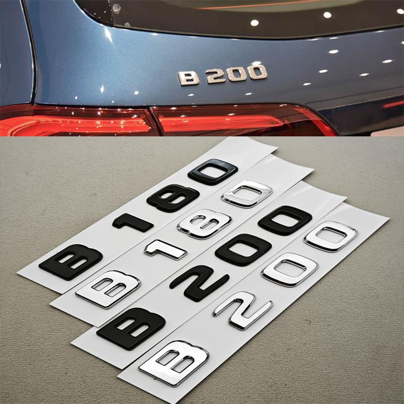 3D ABS A180 A200 B180 B200 Logo Emblem Letters Sticker Car Trunk Badge For Mercedes Benz Auto Accessories BD1