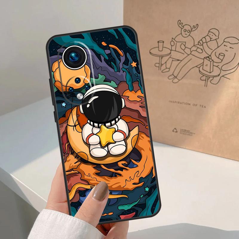 Чехол Star Astronaut Cute для Huawei P20 P30 P40 P60 Pro P Smart Nova 9 5T Honor 70 90 50 Magic5 Lite X7a X9a X8a