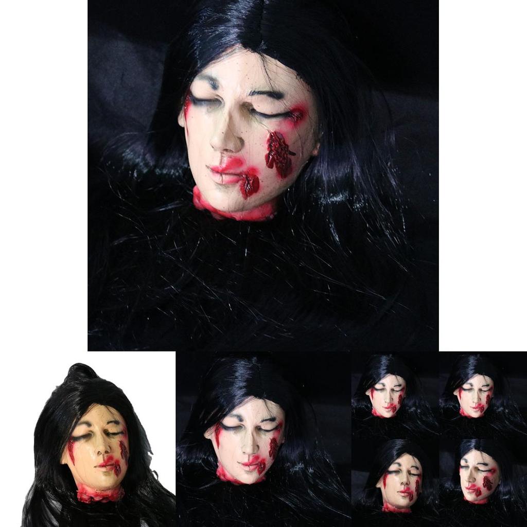 Барный декор в стиле хоррор с фальшивой женской головой для мероприятий в доме с привидениями и квест-комнатах