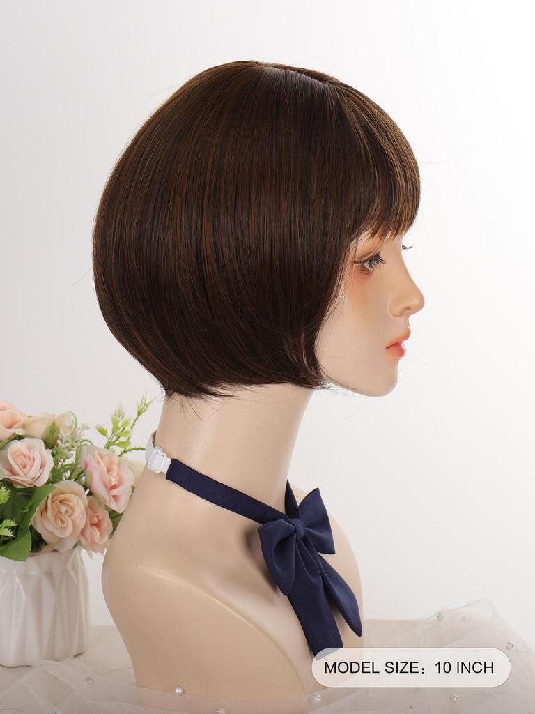 Light Brown Short Bob Wig