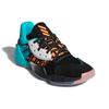 adidas Харден Вол. 4 J Geek Up Амортизирующие Высокие Детские Баскетбольные Кроссовки Озерно-Синие Черные Подростковые FW4340