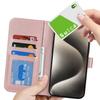 For iPhone 15 Pro Max Stand Case Shockproof Leather Wallet Phone Cover