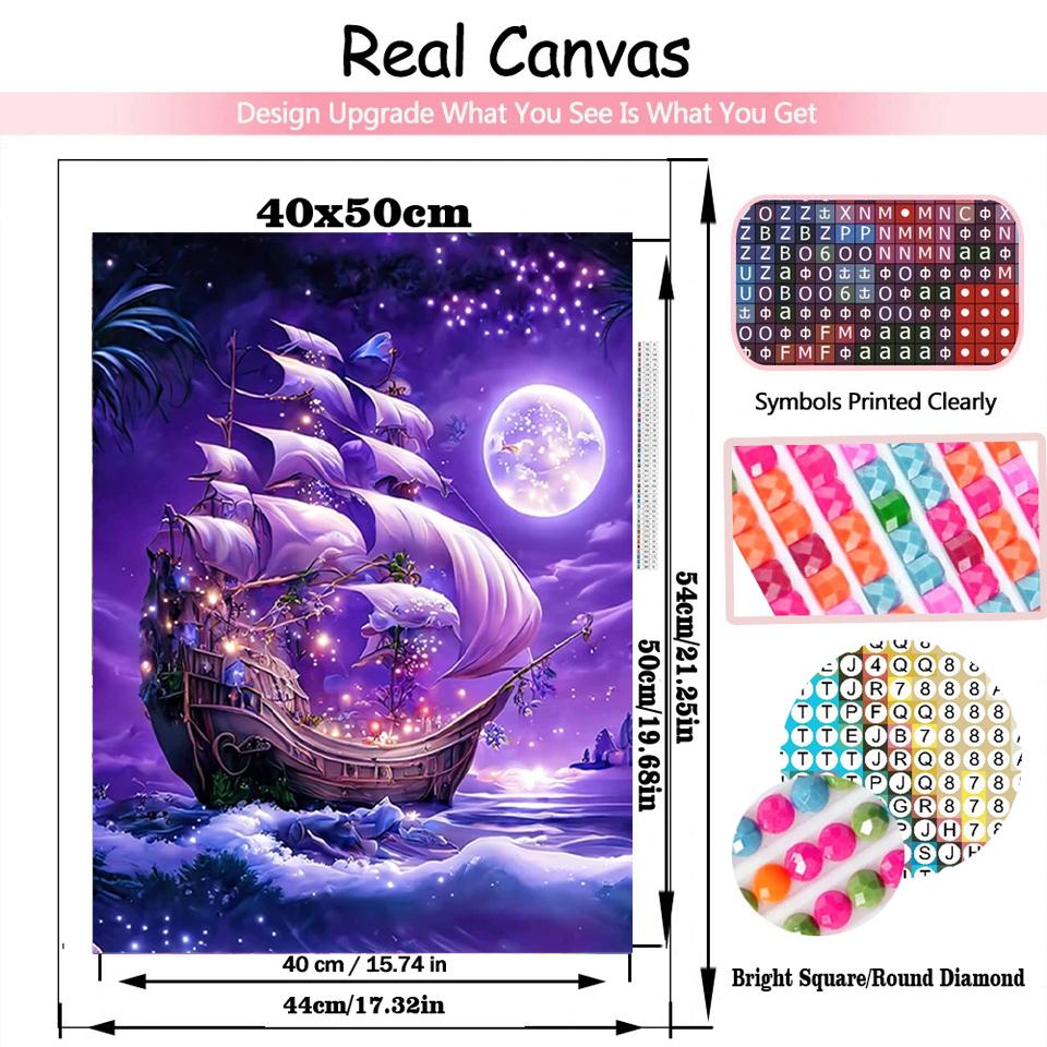 5D Diy Diamond Painting New Arrival Ship Sailboat Jewelry Cross StitchEmbroidery All Mosaic Art Home Decoration Blessing Gift