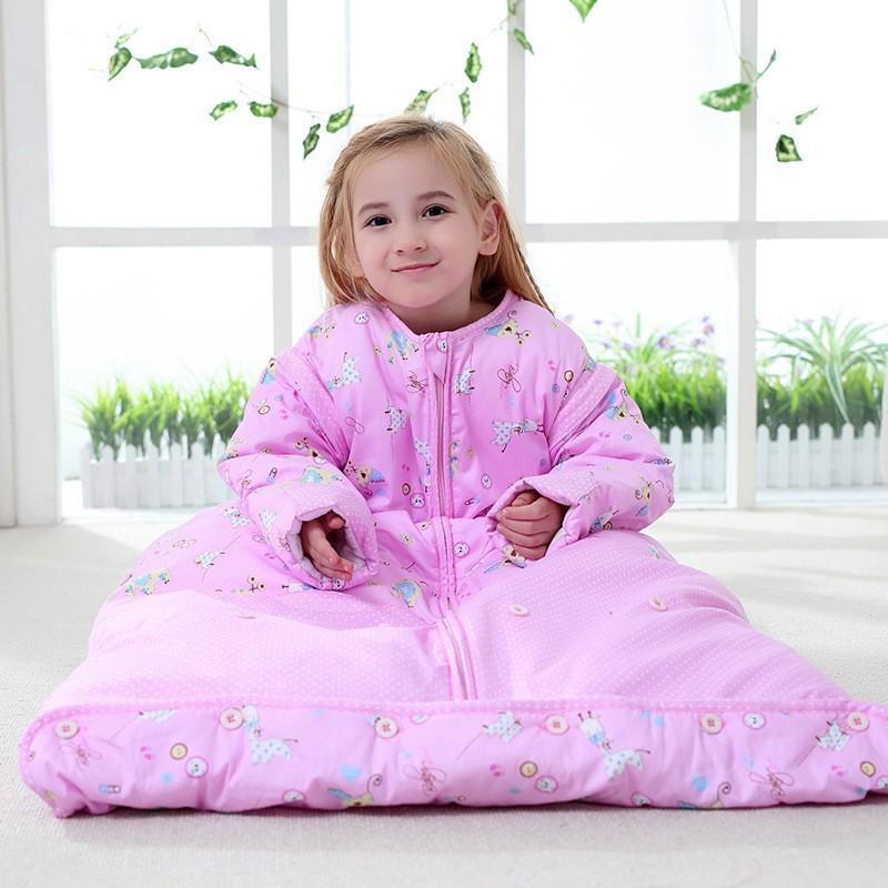Оформление: Детский спальный мешок из чистого хлопка – Всесезонный, Толстый, Одеяло против пинков для детей среднего и большого возраста с бесплатной доставкой!