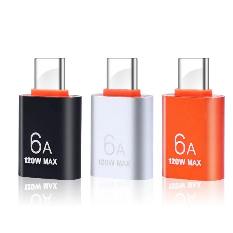 6A USB на Type C OTG Адаптер USB-C Папа на Type-c Мама Конвертер Зарядного Устройства Для Samsung S24 Xiaomi MacBook Адаптер Передачи Данных