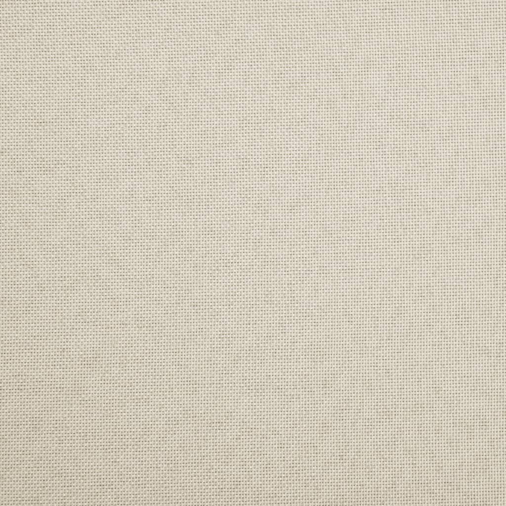 Storage Footstool in Cream White Linen Look
