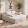 VEVOR 210 cm Oversized Double Chaise Lounge, Corduroy Fabric Sectional Sofa