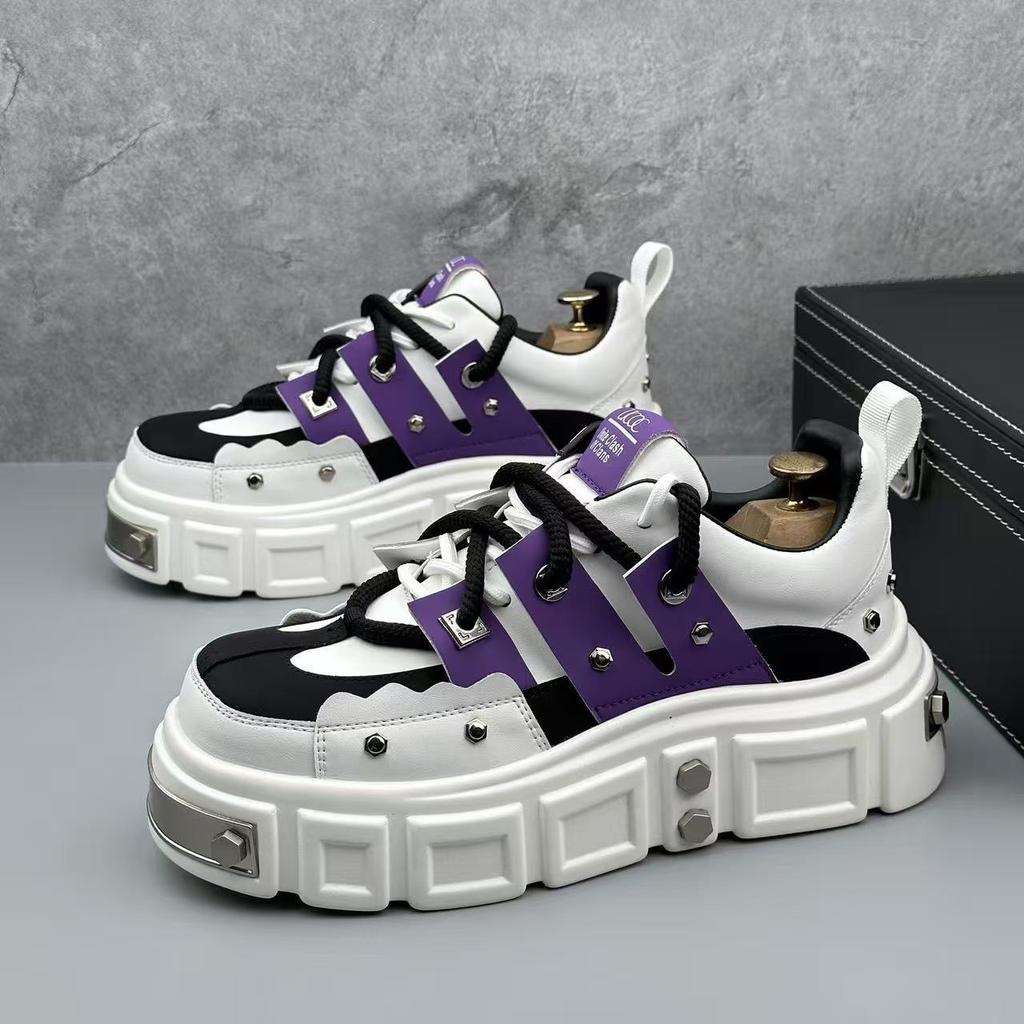 Осенние новые мужские повседневные туфли на платформе, универсальные мужские туфли, мужская обувь, молодежная повседневная обувь