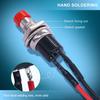 12PCS 12V 250V Momentary Push Button Switch 2 Pins SPST 7mm Normal Open 1A Mini Round Button Switch with Pre-soldered Wires Switches4
