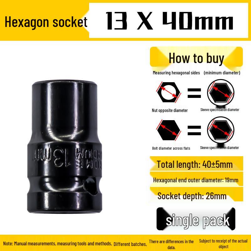 Набор торцевых головок для электроинструмента и пневмогайковёрта 1/2 шестигранный, 8-32 мм