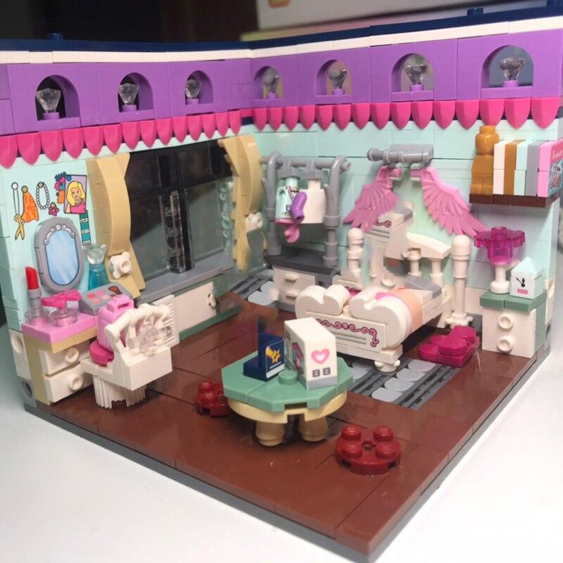 LOZ 1902 городская архитектура дом угол спальня кровать комод скатерть одежда 3D мини-блоки кирпичи строительные игрушки без коробки