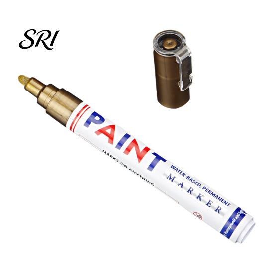 Long-lasting Tombstone Ink Marker Pen Waterproof Headstone for Restoring Faded Weather-resistant Paint Inscriptions Metallic Finish Precision