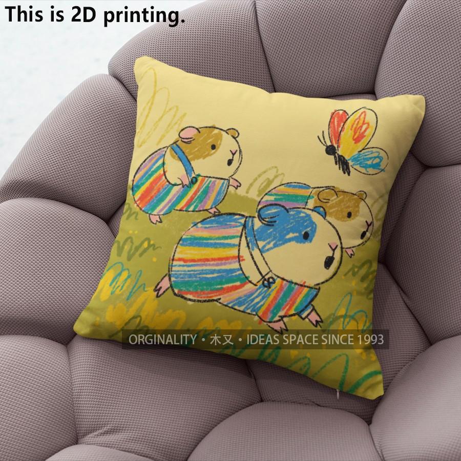 Cute Guinea Pig Print Throw Pillow Covers Pattern Cushion Cover Suitable for Sofa Bedroom Car Pillow Cover