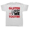 Gluten Tootin Смешные Футболки с Графикой Без Глютена Мужские Женские Мода Повседневная Футболка 100% Хлопок Свободная Оверсайз Футболка