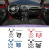 Dashboard Central Control Steering Wheel Air Conditioning Vents Decoration Interior for Jeep Wrangler JK 2011-2017 4-Door Version Car Accessories