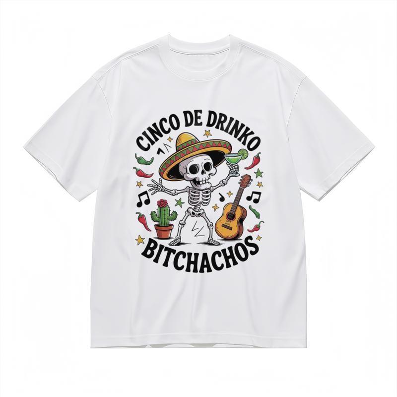 Women's Slight Stretch Soft Classic T-Shirt Mexican Style Guitar Decor Tee