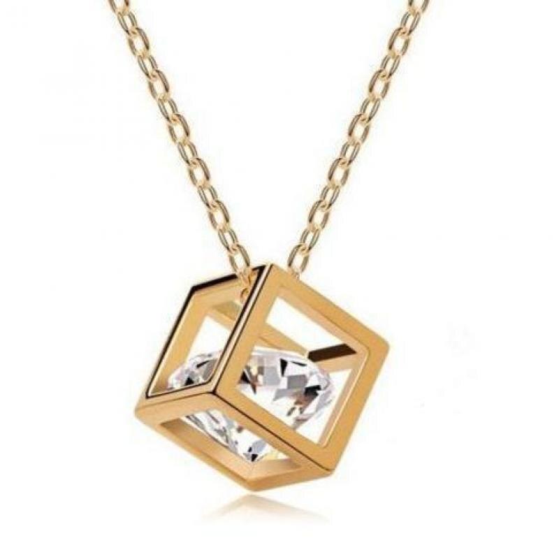 Личность Новый Love Cube Трехмерное женское ожерелье Модный тренд Популярный Уникальный подарок на годовщину - Женщина