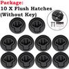 2/4/6/10PCS Plastic Marine Boat Round Deck Lock Flush Pull Slam Latches Lift Ring Handle RV Boat Yacht Hatch Door Lock