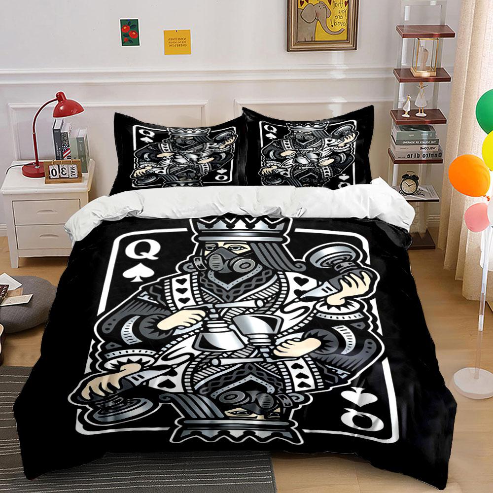 Queen of Spades design. Bedding sets Duvet cover sets Duvet covers Pillowcases(1 * Duvet Cover 2 * Pillowcases without duvet insert)