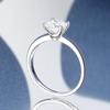 S925 Silver Ring S925 Sterling Silver Moissanite Closed Ring Female Princess Special-shaped Simple Niche Girlfriend Birthday Gift