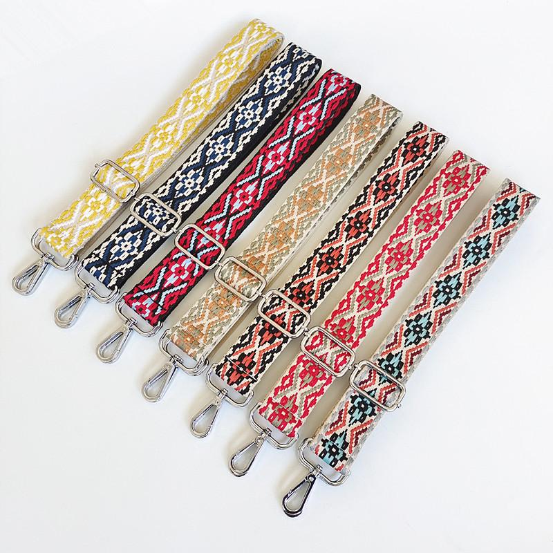 Красочный жаккардовый широкий плечевой ремень для женских сумок - Холщовый аксессуар для кроссбоди и рюкзака