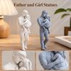 3D-печатные статуэтки отца и девочки Креативные украшения в скандинавском стиле Подарки Обнимающие детей Скульптура Поделки