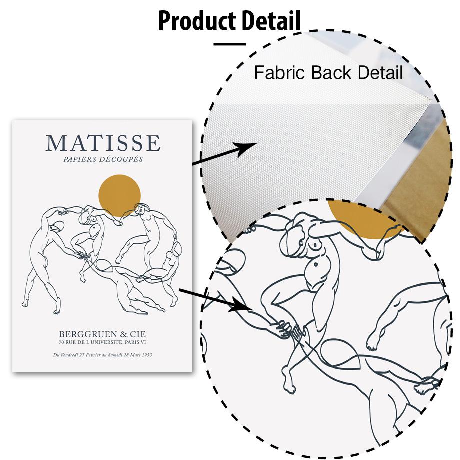 Matisse Line Face Coral Leaf Bird Abstract Posters And Prints Wall Art Canvas Painting Hotel Bar Pictures For Living Room Decor