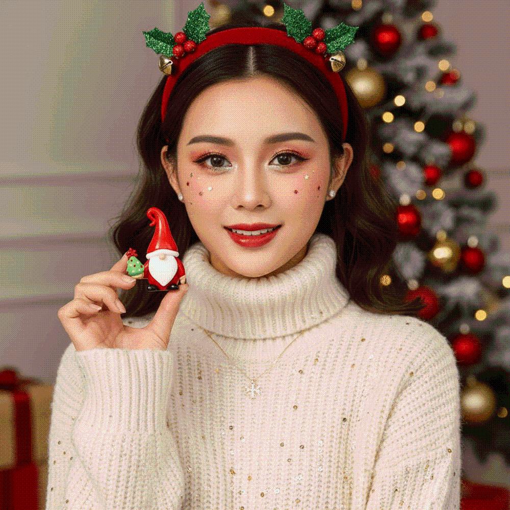 Handcrafted Glass Yoga Santa Glossy Cartoon Desktop Statue Miniature Christmas Figurine  Teens