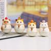Chubby Cat Resin Ornament Shake Toys Cat Car Decorations Cat Resin Figure Cat Swinging Doll  Gifts