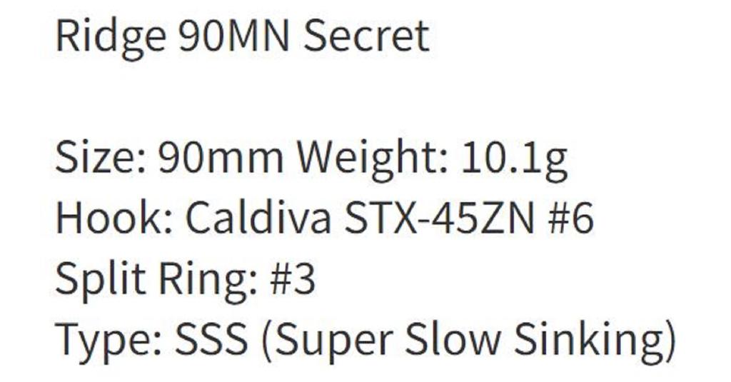 ZipBaits Rigge 90 MN Secret Super Slow Sinking Lure 50 (3032)