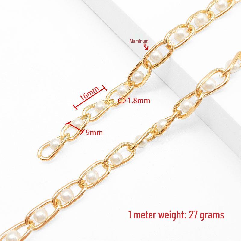 Женский пояс-цепочка из бусин и жемчуга - Алюминиевая цепочка от 6 мм до 8 мм для сапог и аксессуаров для одежды