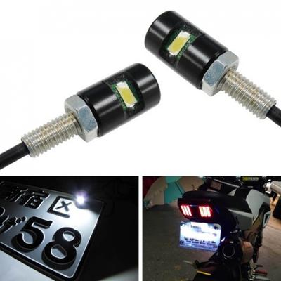 12V Белые светодиодные болтовые фонари для номерного знака 5730-SMD для мотоцикла, велосипеда или автомобиля