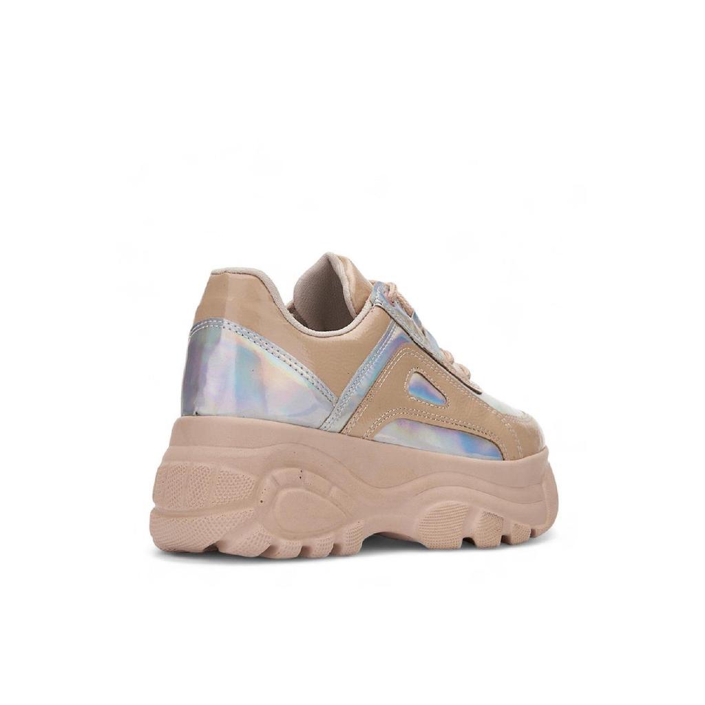 Женские белые спортивные туфли на высокой подошве 6 см