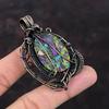 Fiesta Kingman Turquoise Pendant Multi Copper Turquoise Pendant Copper Wire Wrapped Gemstone Jewelry Handmade Elegant Pendant Copper Pendant