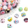 16мм Милые Нарисованные Вручную Бусины Акриловые Свободные Разделительные Бусины для Брелока Ожерелья Браслета DIY Аксессуары для Изготовления Ювелирных Изделий