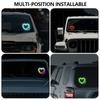 Easy Installation Dual Heart Shape Wireless Car LED Heart Light Suction Cup Solar Powered Soft Illumination Car Neon Light
