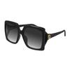 Double G Full Frame Black Plate Frame Square Sunglasses Women's Model