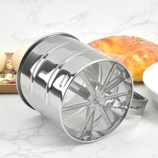 Ручное сито для муки из нержавеющей стали, простое в использовании, быстрое, удобное, антикоррозийное, креативное сито для муки для выпечки