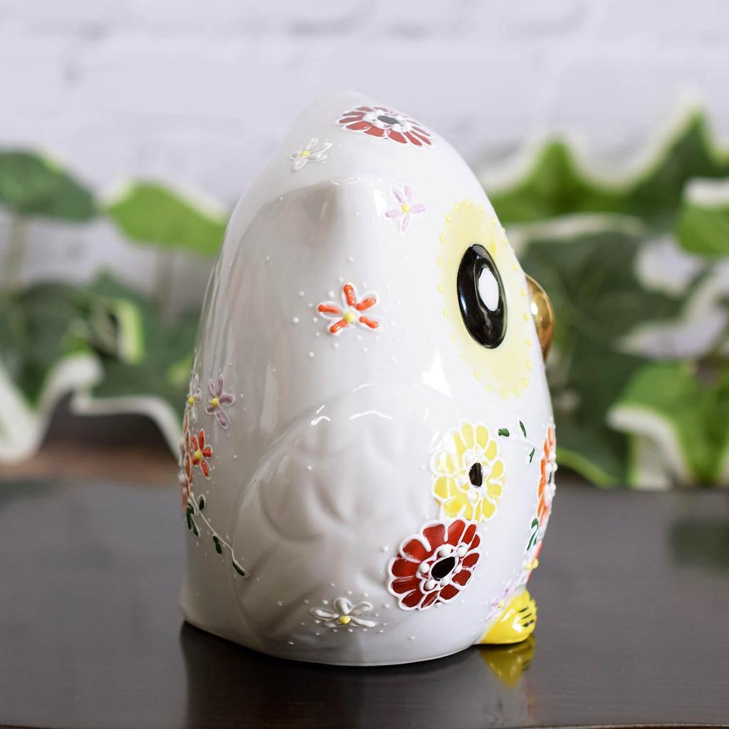 Сова Кутани цветок Фэн удачный подарок на день рождения статуэтка, керамика, посуда, сова, композиция, Шуй, удача, талисман,