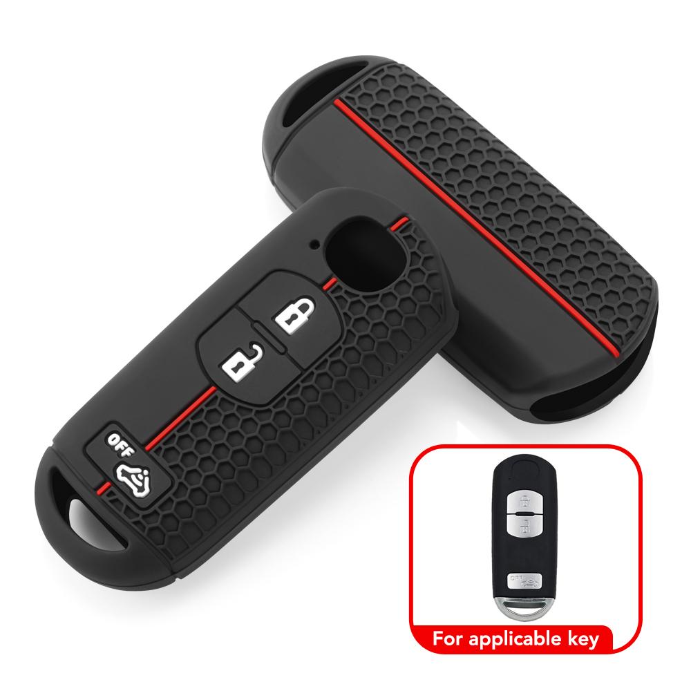 Силиконовый чехол для ключа-брелока для Mazda CX-3 CX5 CX-5 M2 M3 M5 M6 GT 2015 2016 2017 2018 чехол для бесключевого дистанционного ключа с 3 кнопками