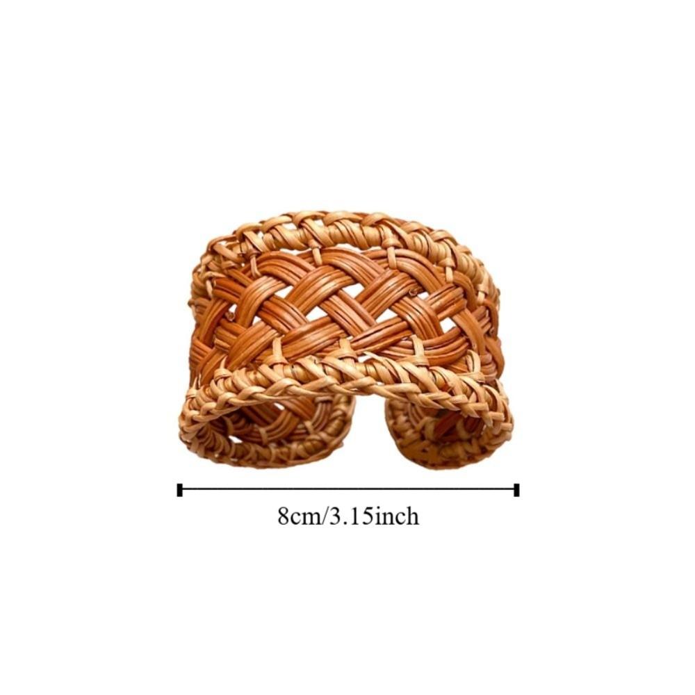 Браслет ручной работы в этническом стиле, кольцо на руку, богемный плетеный браслет, плетеный браслет из ротанга, для отпуска