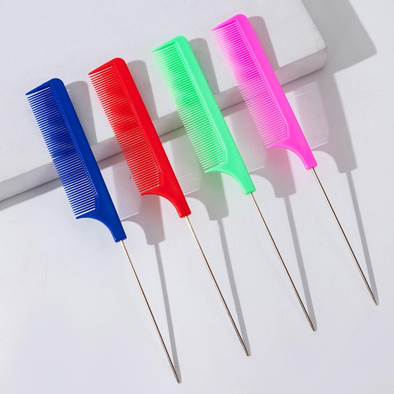 Стальная Игла Парикмахерская Расческа Стилиста для Окрашивания, Мелирования и Укладки - Острый Хвост для Девочек и Детей.
