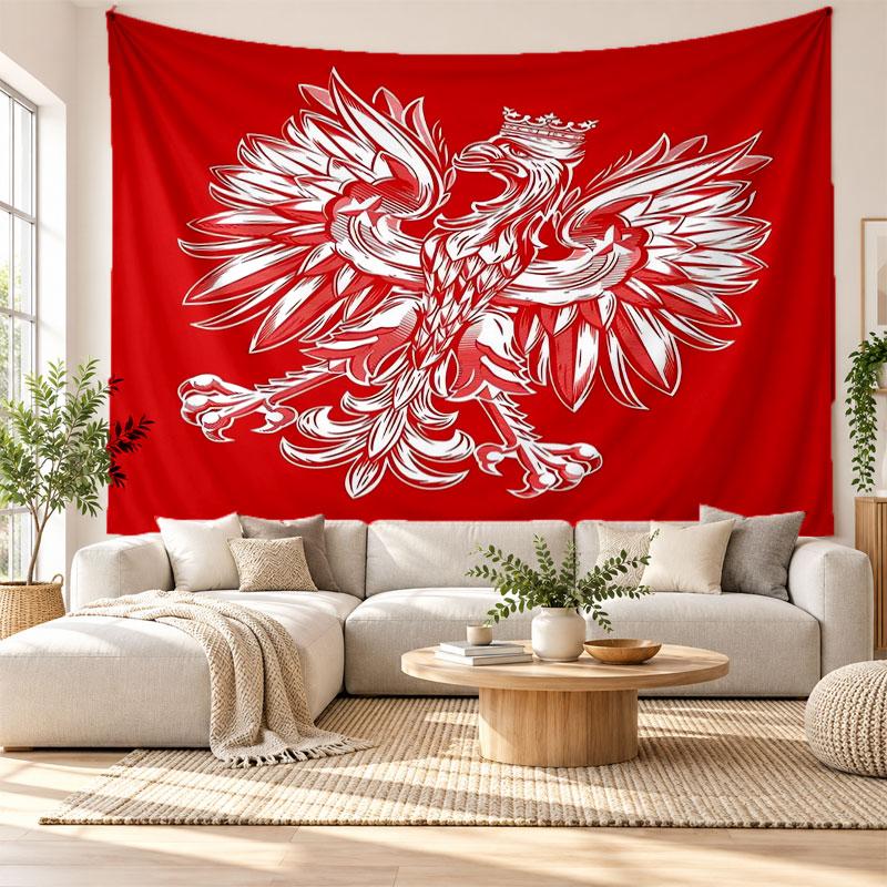 Poland Wall Tapestry, Soft Fabric Wall Hanging, Decorative Backdrop For Bedroom Home Wall Art