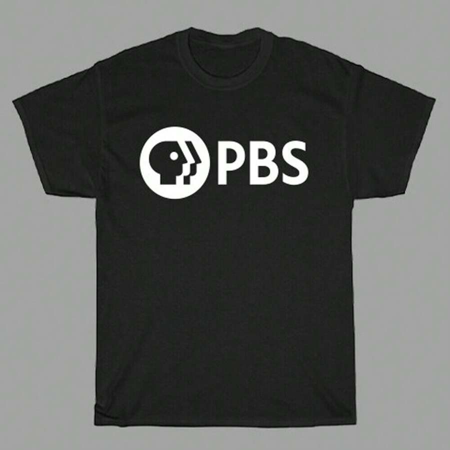 Hot Selling Quality PBS Public Broadcasting Service Unisex's Black T-Shirt Size S To 3XL