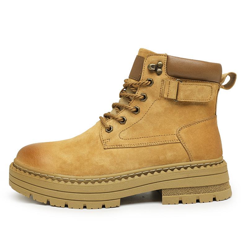 Autumn and winter fashion thick-soled Martin boots men's trend casual warm shoes men's non-slip and wear-resistant tooling men's shoes
